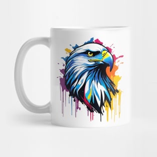 Eagle Head Dripping Rainbow Graffiti Mug